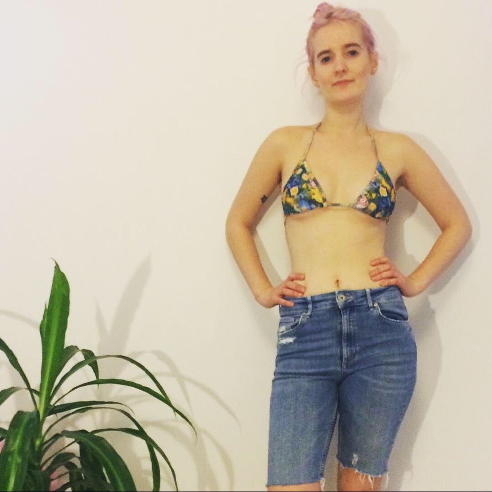 Floral bikini top